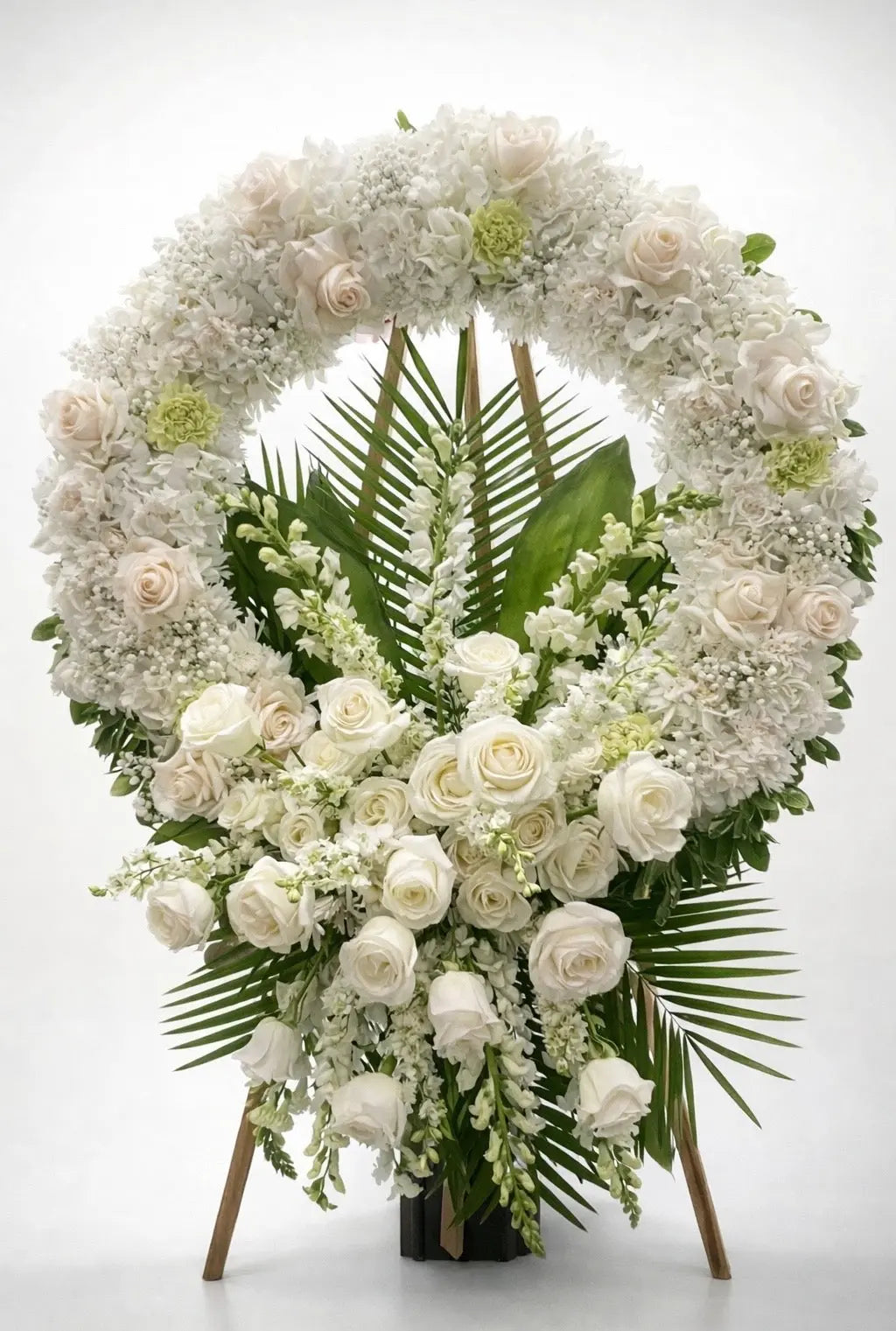 Memorial Sympathy Wreath for White Serenity Tribute | Flower