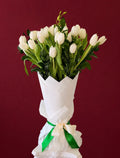 Pure Elegance White Tulip Bouquet Nostalgie Flowers