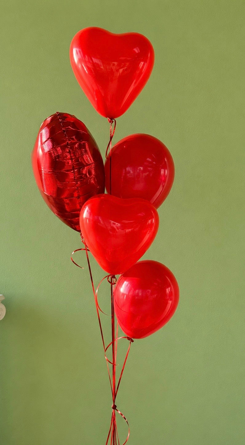 Red Heart Balloon Bouquet