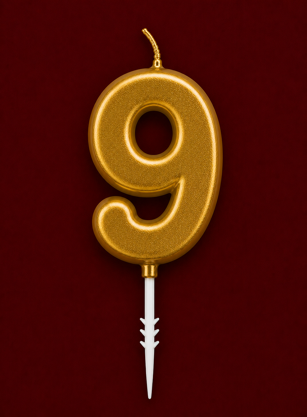Gold Number Birthday Candle – Metallic Cake Candle