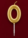 Gold Number Birthday Candle – Metallic Cake Candle