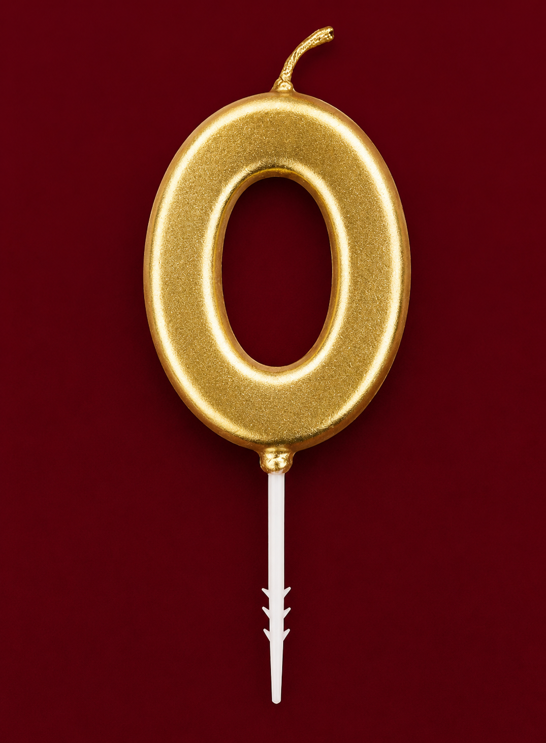 Gold Number Birthday Candle – Metallic Cake Candle
