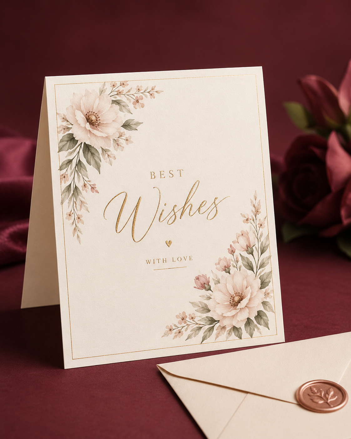 Greeting Card Nostalgie Flowers