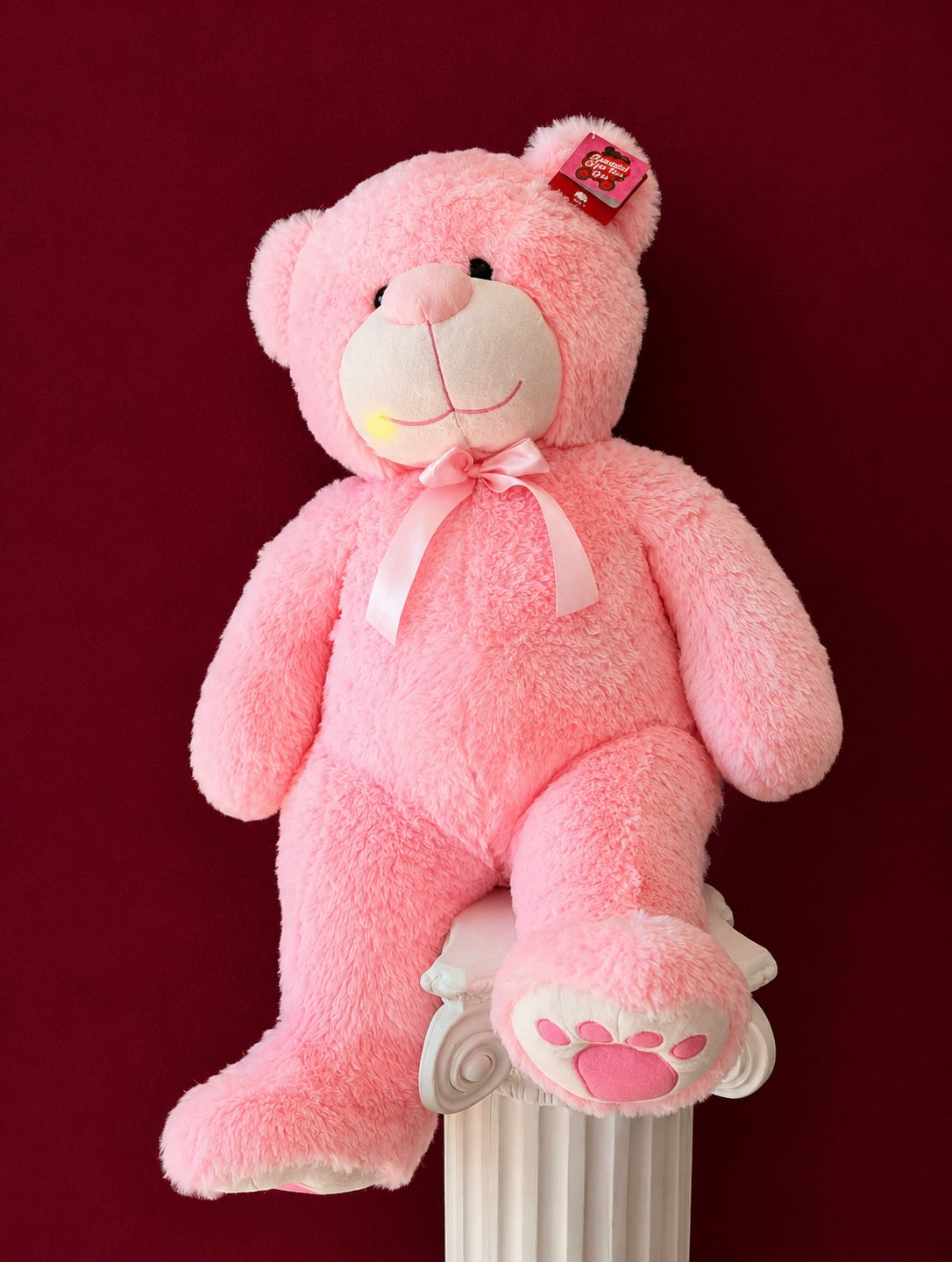 Large plush teddy bear Nostalgie Flowers