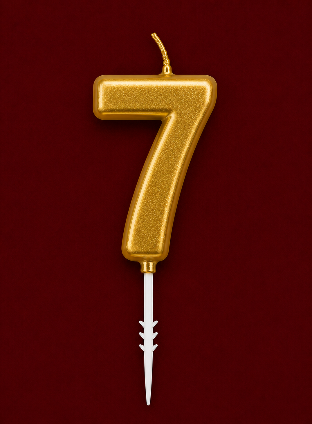 Gold Number Birthday Candle – Metallic Cake Candle