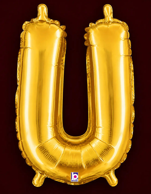 14" Letter U Air-Filled Balloon Nostalgie Flowers