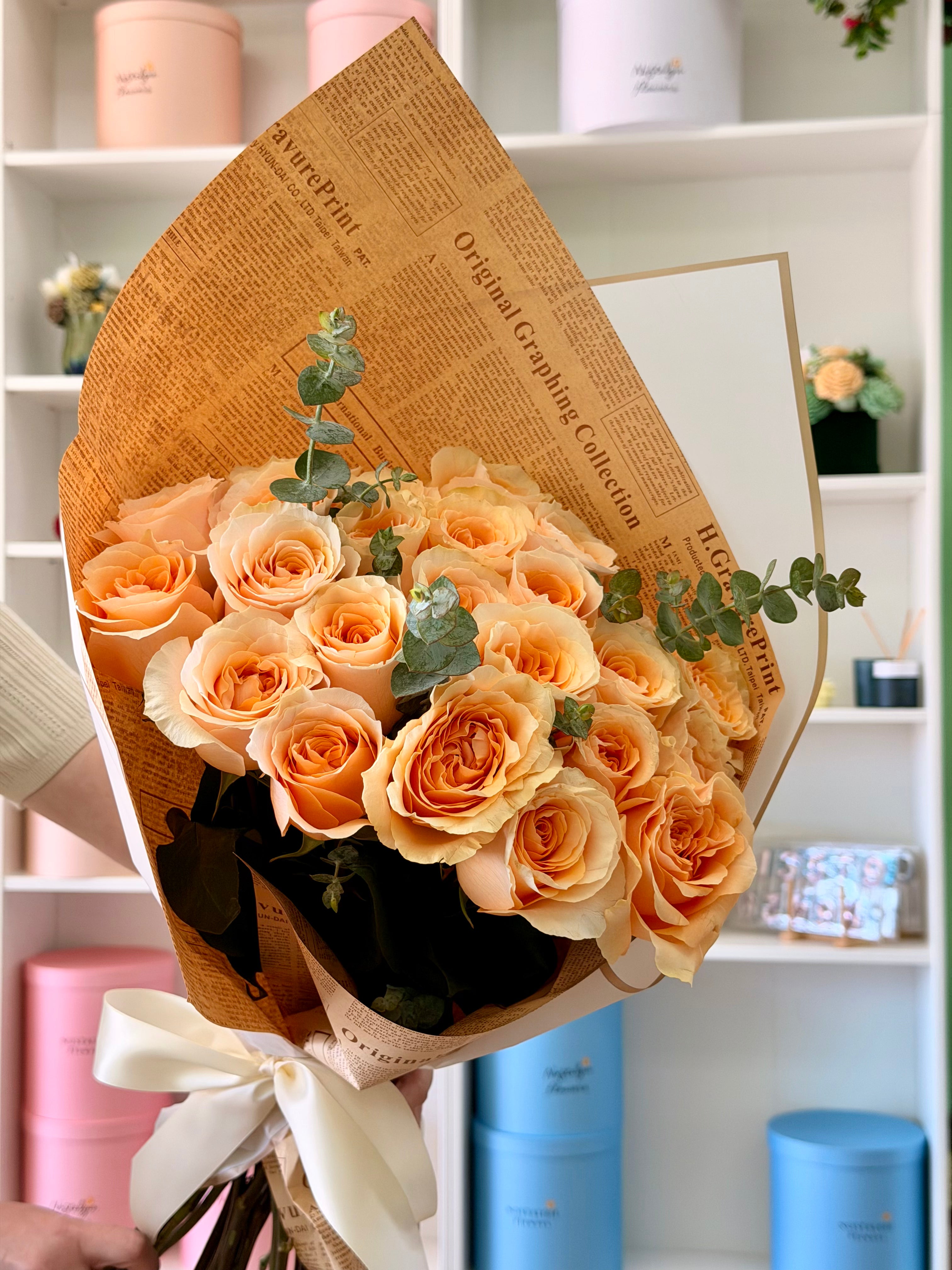 Peach Whisper Roses