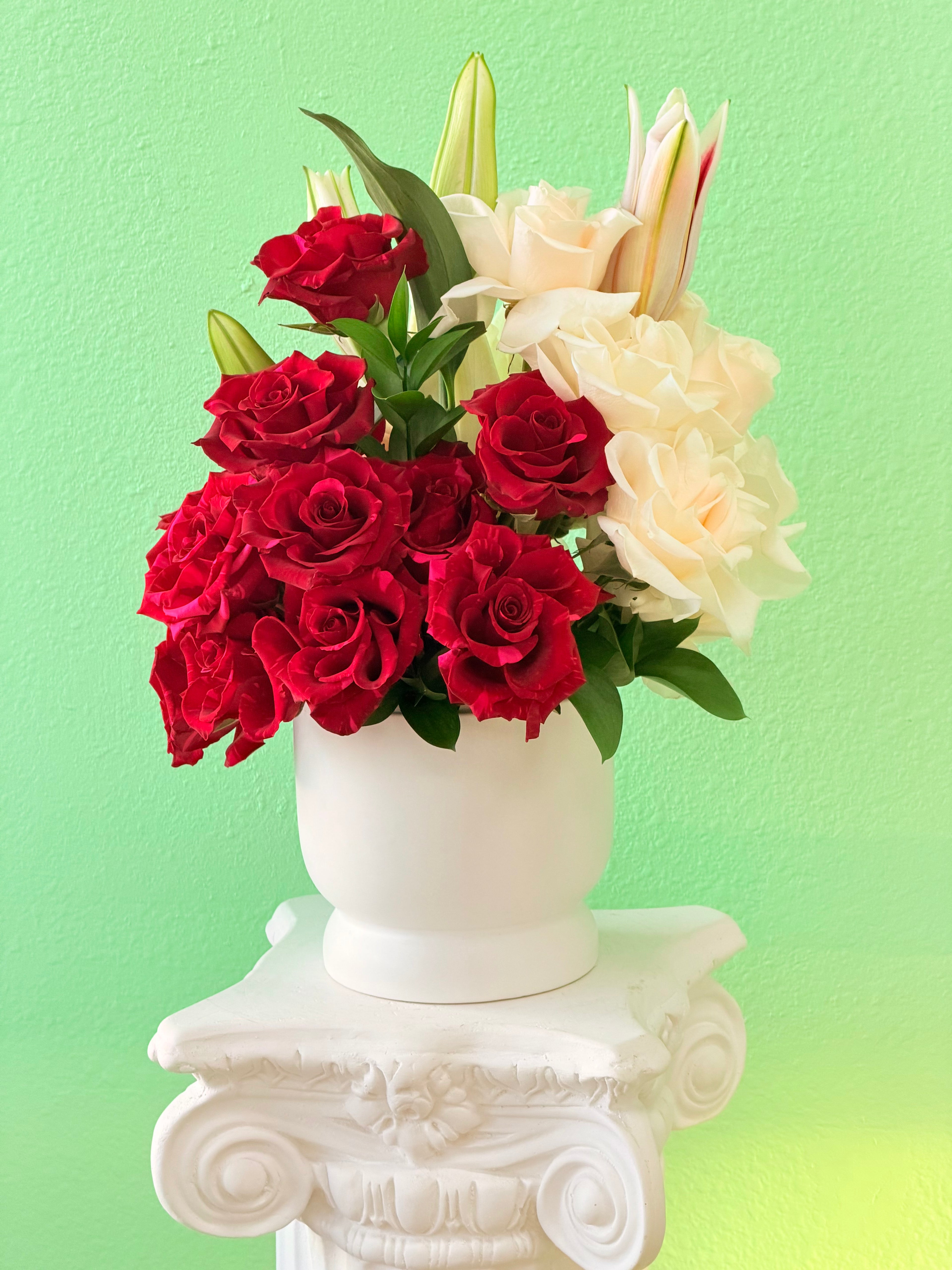 Crimson & Ivory Elegance
