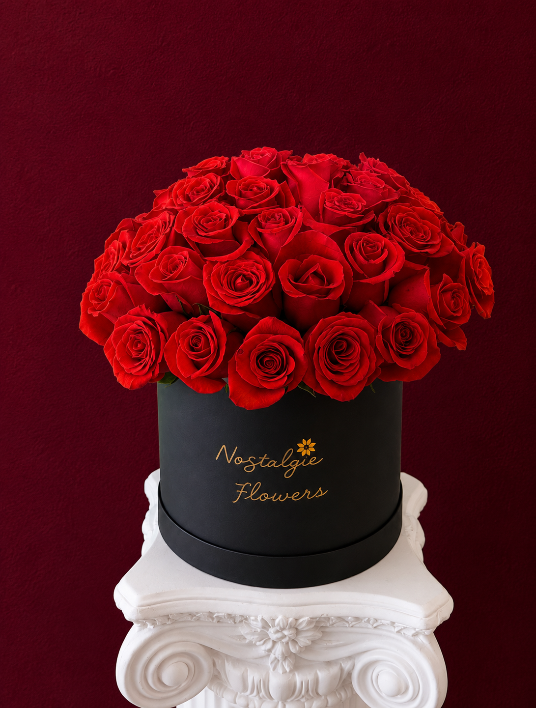 Crimson Elegance Rose Box
