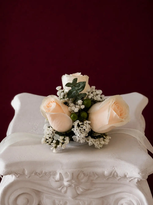 Luxury White Rose Corsage Nostalgie Flowers