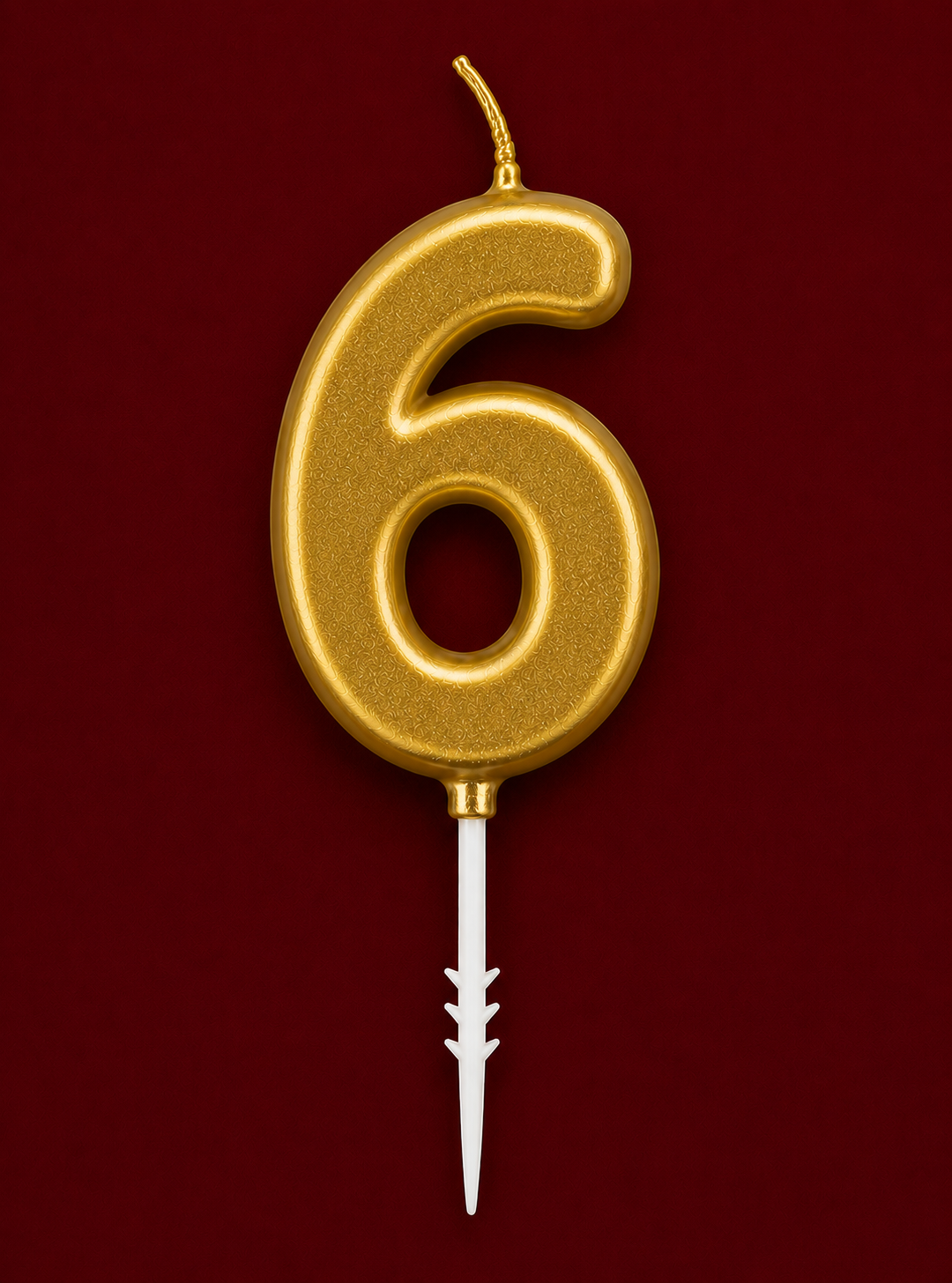 Gold Number Birthday Candle – Metallic Cake Candle
