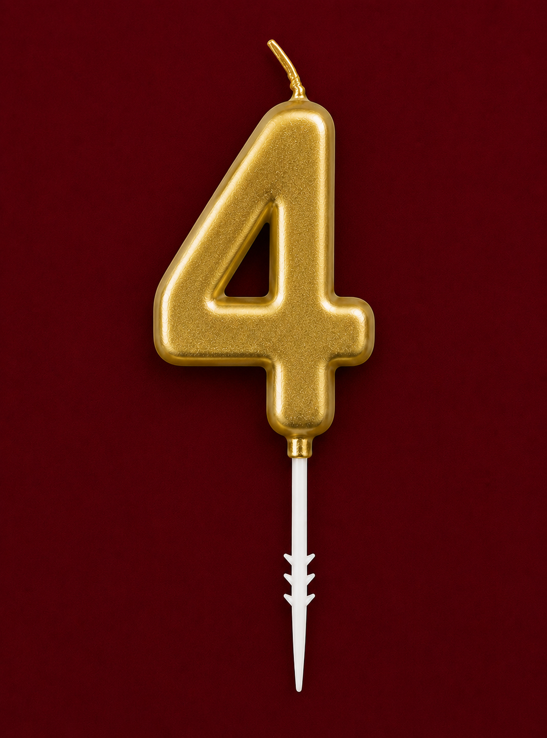 Gold Number Birthday Candle – Metallic Cake Candle