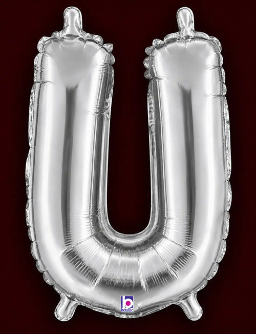 14" Letter U Air-Filled Balloon Nostalgie Flowers