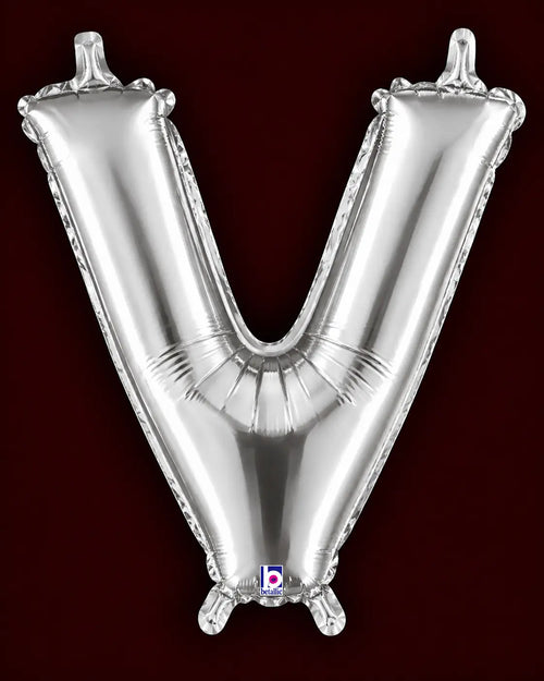 14" Letter V Air-Filled Balloon Nostalgie Flowers