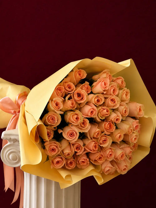 Golden Peach 50 Roses Nostalgie flowers